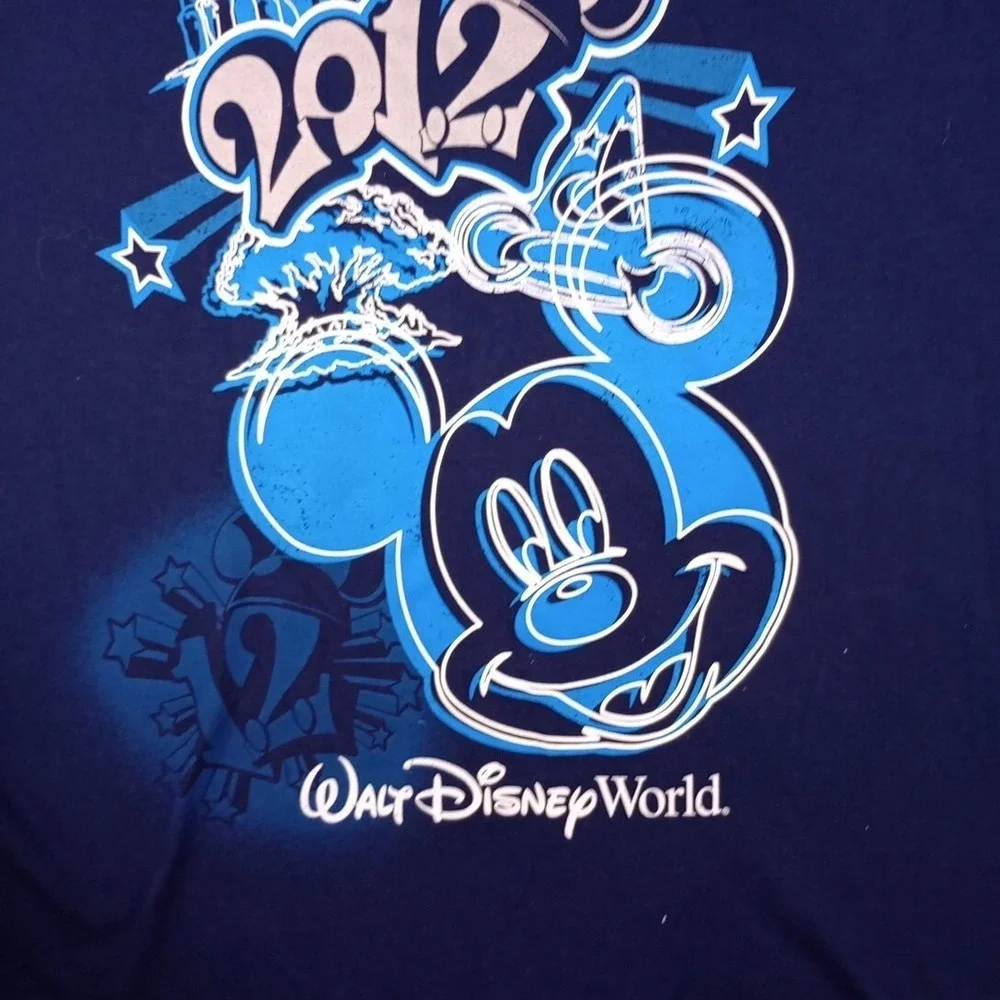 Walt Disney World‎ 2012 T-Shirt Mickey Mouse Resort Parks Navy Blue XL